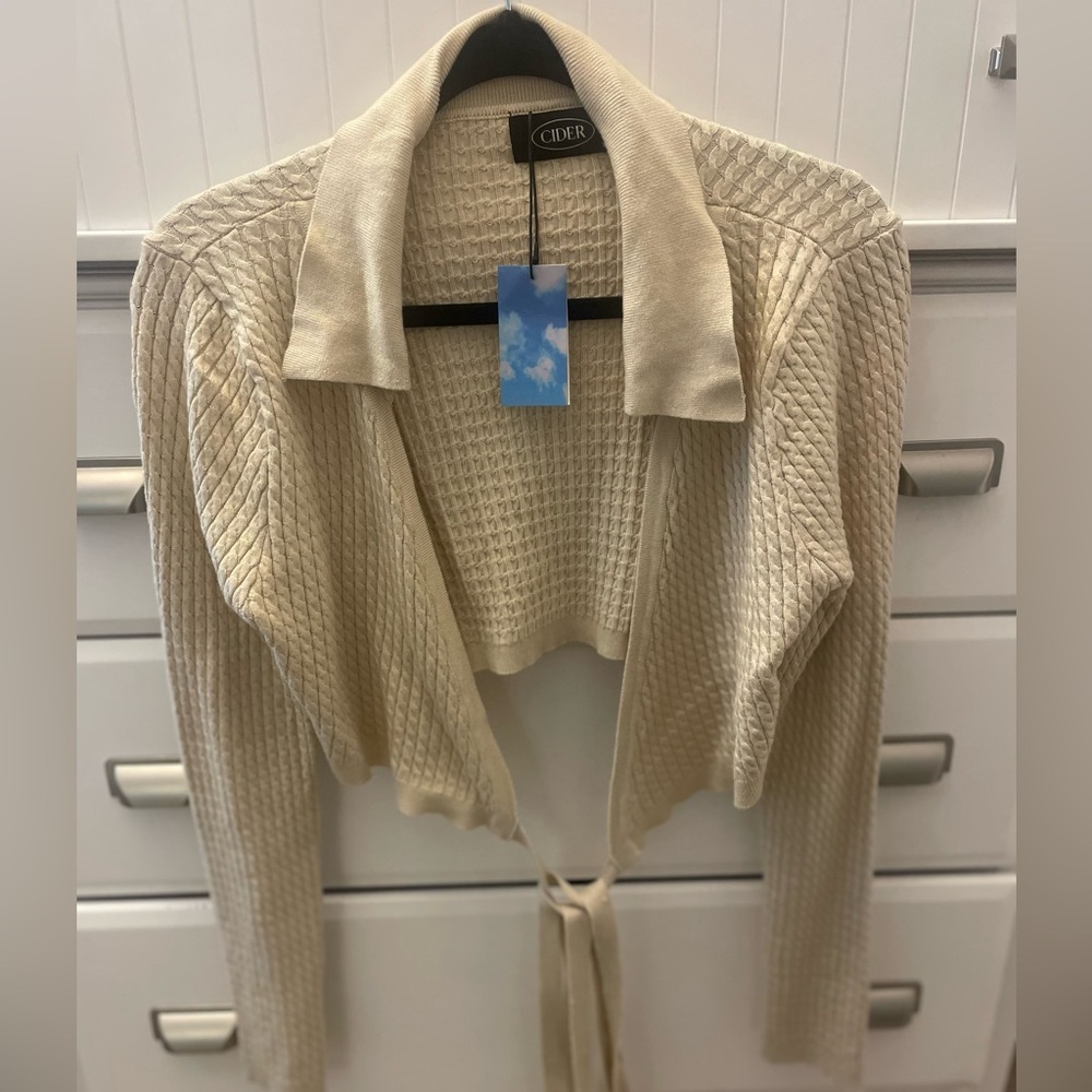 Cider cropped crossbody sweater